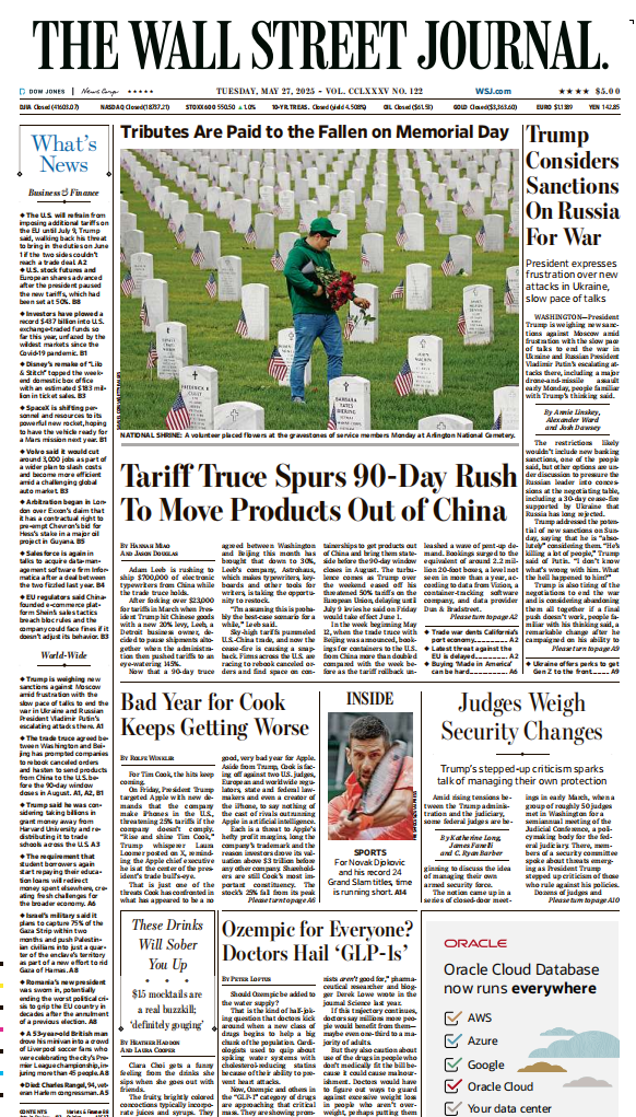 WSJ华尔街日报20250527