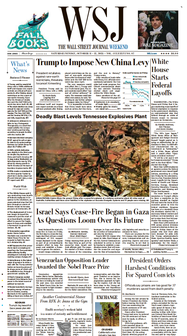 WSJ Weekend 华尔街日报周末版20251011