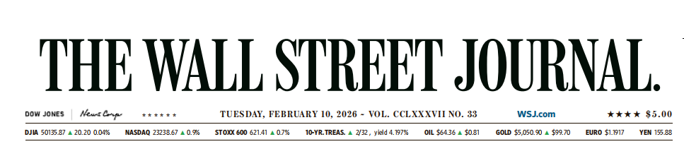 WSJ 华尔街日报 20260210