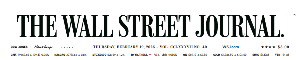 WSJ 华尔街日报 20260219