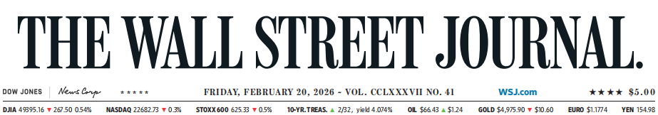 WSJ 华尔街日报 20260220