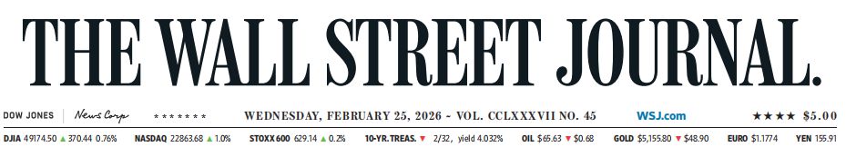 WSJ 华尔街日报 20260225