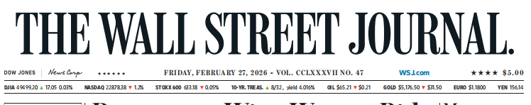 WSJ 华尔街日报 20260227