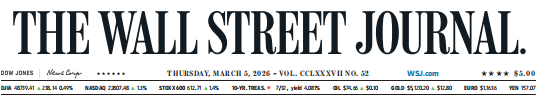 WSJ 华尔街日报 20260305