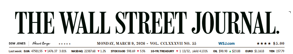 WSJ 华尔街日报 20260309