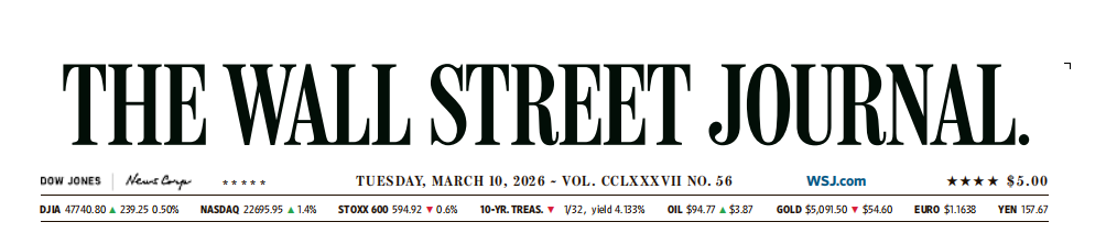 WSJ 华尔街日报 20260310