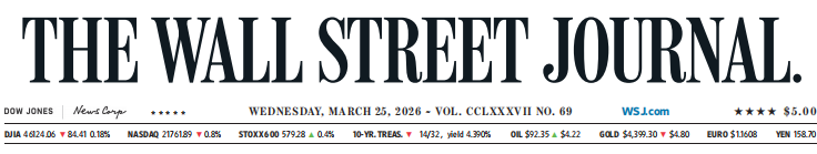 WSJ 华尔街日报 20260325