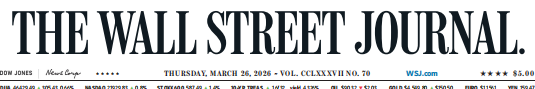 WSJ 华尔街日报 20260326