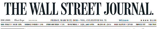 WSJ 华尔街日报 20260327