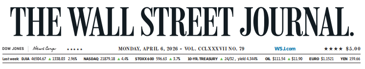 WSJ 华尔街日报 20260406