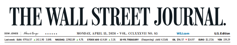 WSJ 华尔街日报 20200413