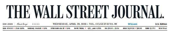 WSJ 华尔街日报 20260429