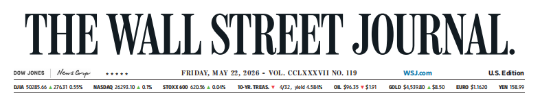 WSJ 华尔街日报20260522