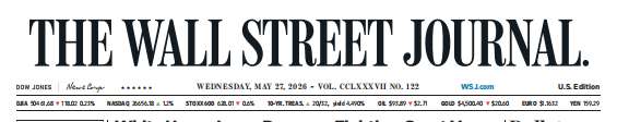 WSJ 华尔街日报 20260527