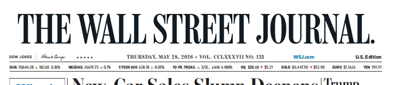 WSJ 华尔街日报 20260528