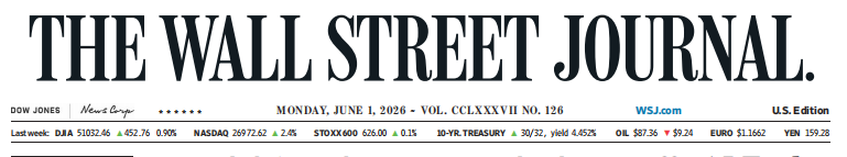 WSJ 华尔街日报 20260601