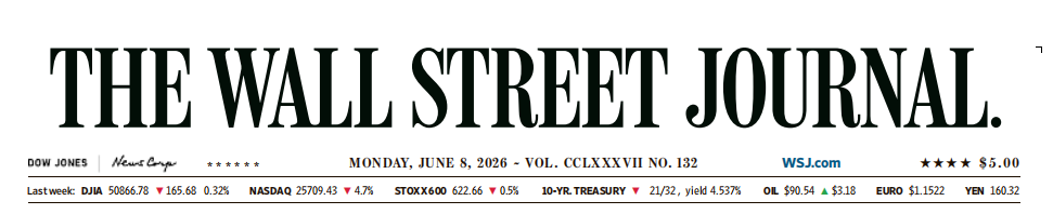 WSJ 华尔街日报 20260608
