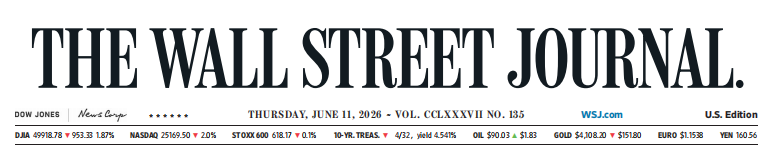 WSJ 华尔街日报 20260610