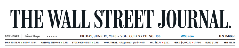 WSJ 华尔街日报 20260612