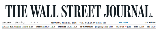 WSJ 华尔街日报 20260615