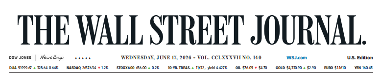 WSJ 华尔街日报 20260617