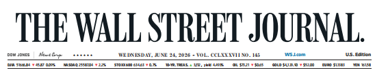 WSJ 华尔街日报 20260624