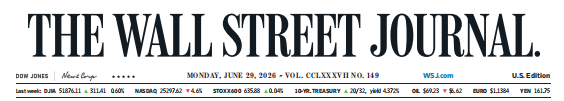 WSJ 华尔街日报 20260629