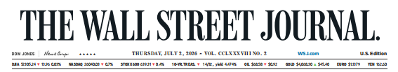 WSJ 华尔街日报 20260702