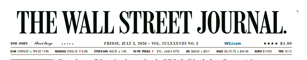 WSJ 华尔街日报 20260703
