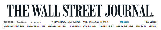WSJ 华尔街日报 20260708