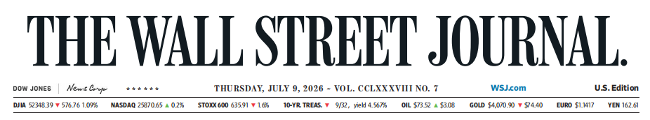 WSJ 华尔街日报 20260709