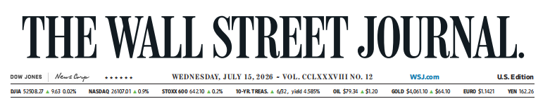 WSJ 华尔街日报 20260715