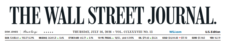 WSJ 华尔街日报 20260716