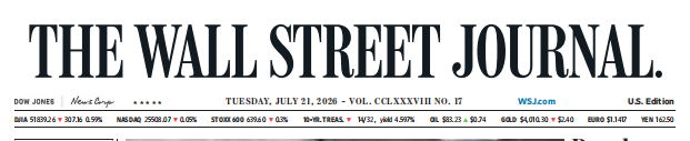 WSJ 华尔街日报 20260721