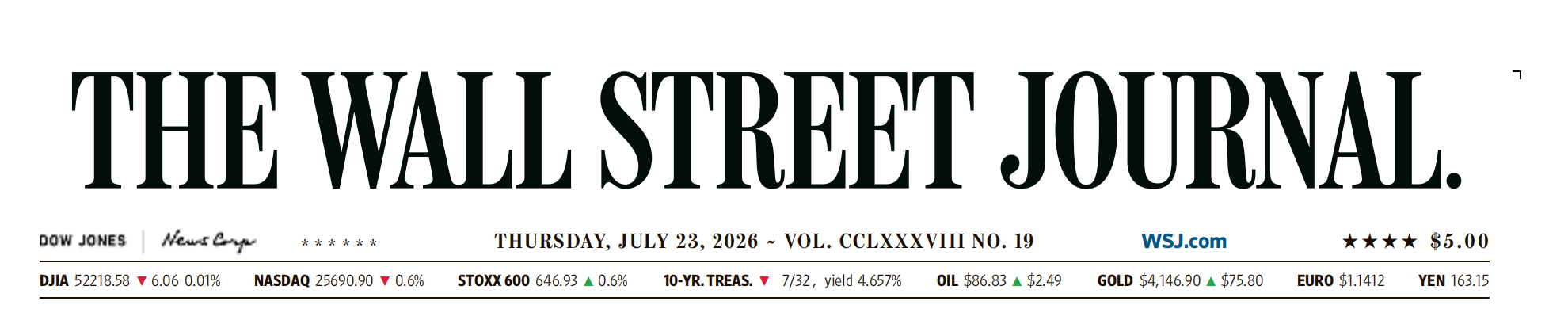 WSJ 华尔街日报 20260723