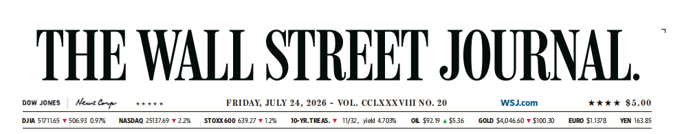 WSJ 华尔街日报 20260724