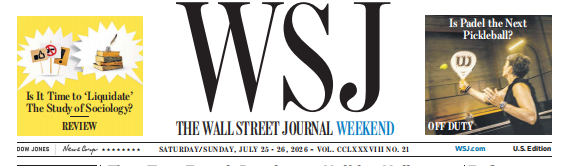 WSJ Weekend 华尔街日报周末版 20260725-26