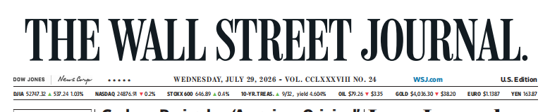 WSJ 华尔街日报 20260729