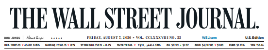 WSJ 华尔街日报 20260807