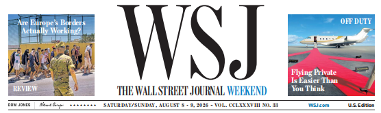 WSJ Weekend 华尔街日报周末版 20260808-09