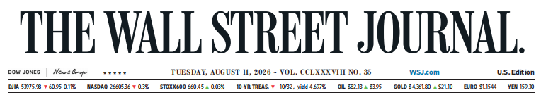WSJ 华尔街日报 20260811