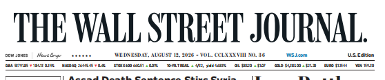 WSJ 华尔街日报 20260812