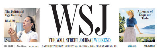 WSJ Weekend 华尔街日报周末版 20260815-16