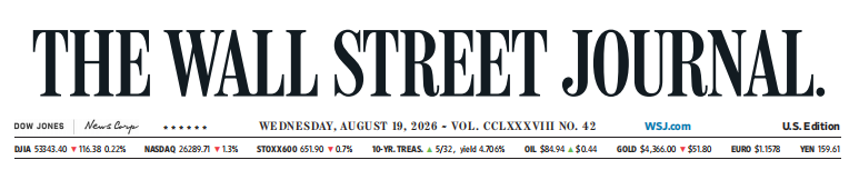 WSJ 华尔街日报 20260819