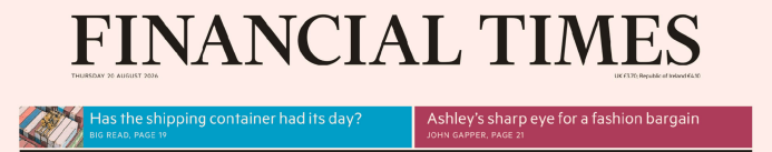 Financial Times 金融时报 20260820