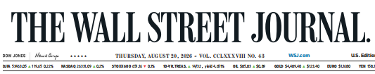 WSJ 华尔街日报 20260820