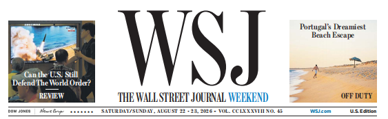 WSJ Weekend 华尔街日报周末版 20260822-23