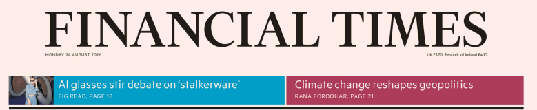 Financial Times 金融时报 20260824