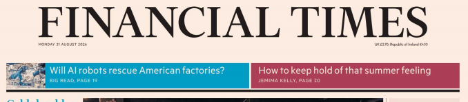 Financial Times 金融时报20260831