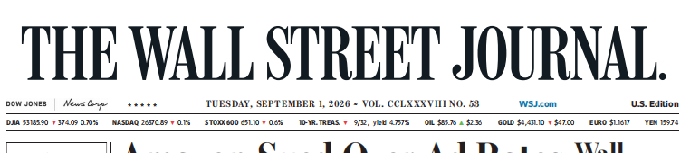 WSJ 华尔街日报 20260901